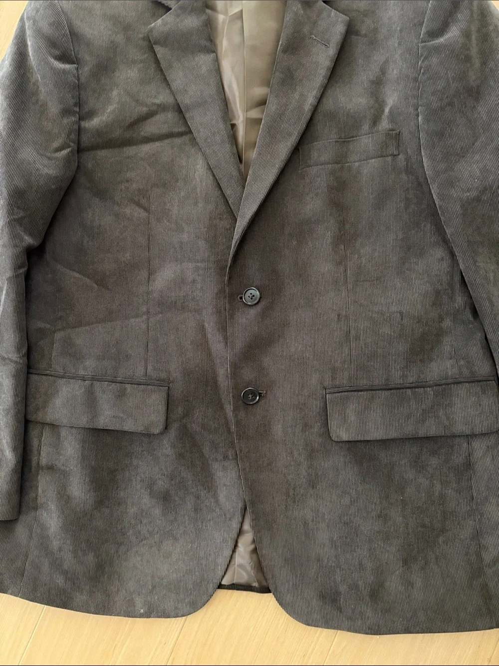JONES NEW YORK MENS CORDUROY CLASSIC  2-BUTTON SPORTS JACKET BLAZER BROWN 40.S